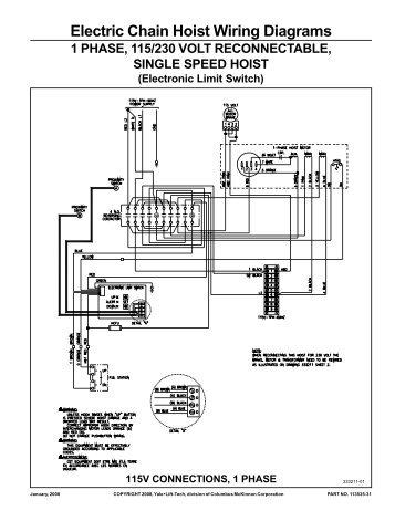 Chicago Electric Hoist 44006 Wiring Diagram
