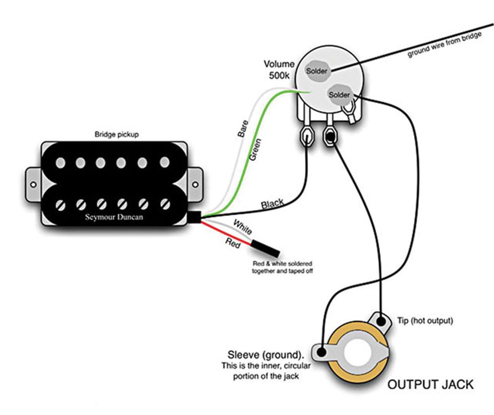 Guitar Wiring Diagrams 1 Pickup / Single pickup p-bass : Hopefully the