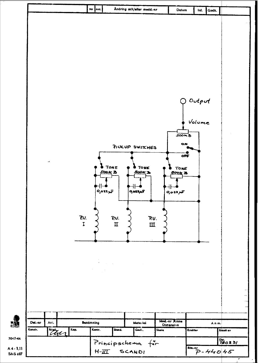 Hagstrom Super Swede Wiring Diagram