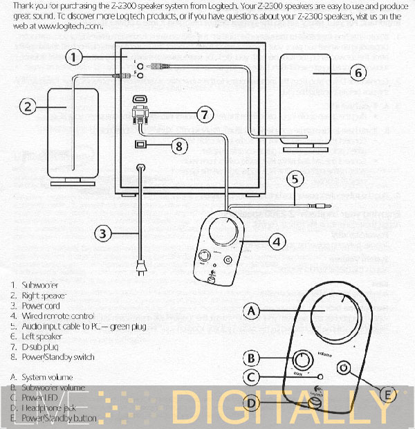 Logitech Z623 Wiring Diagram