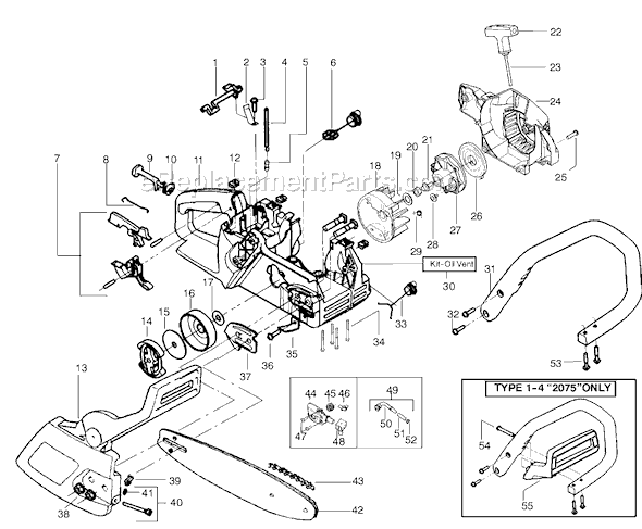 Poulan 2075 Fuel Line Diagram