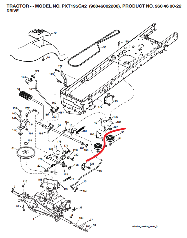 Poulan Pro Riding Mower Drive Belt Diagram