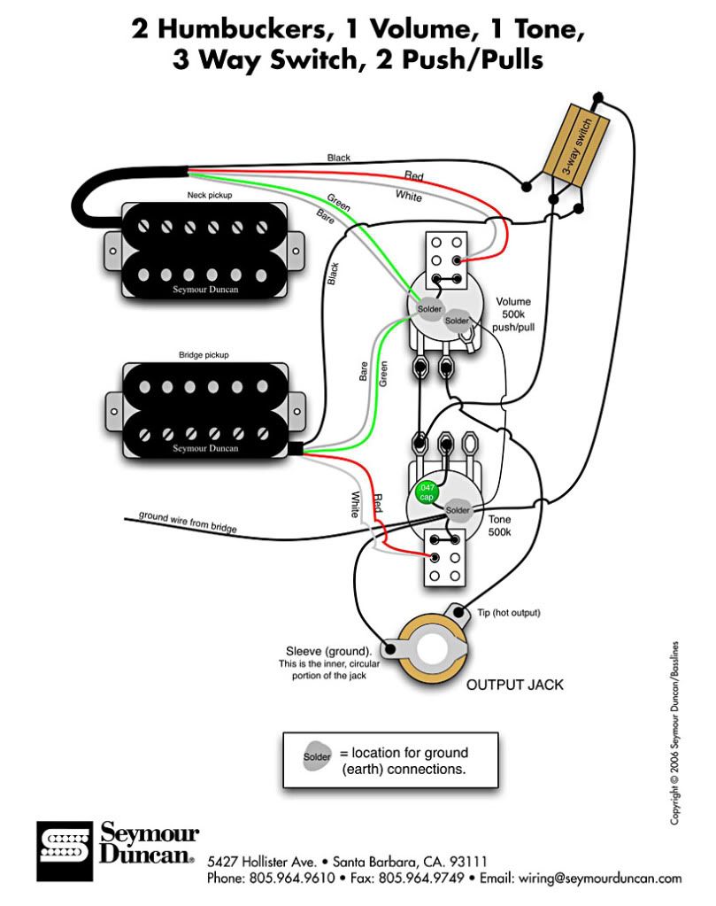 Simple Guitar Pickup Wiring Diagram 2 Humbuckers 3 Way