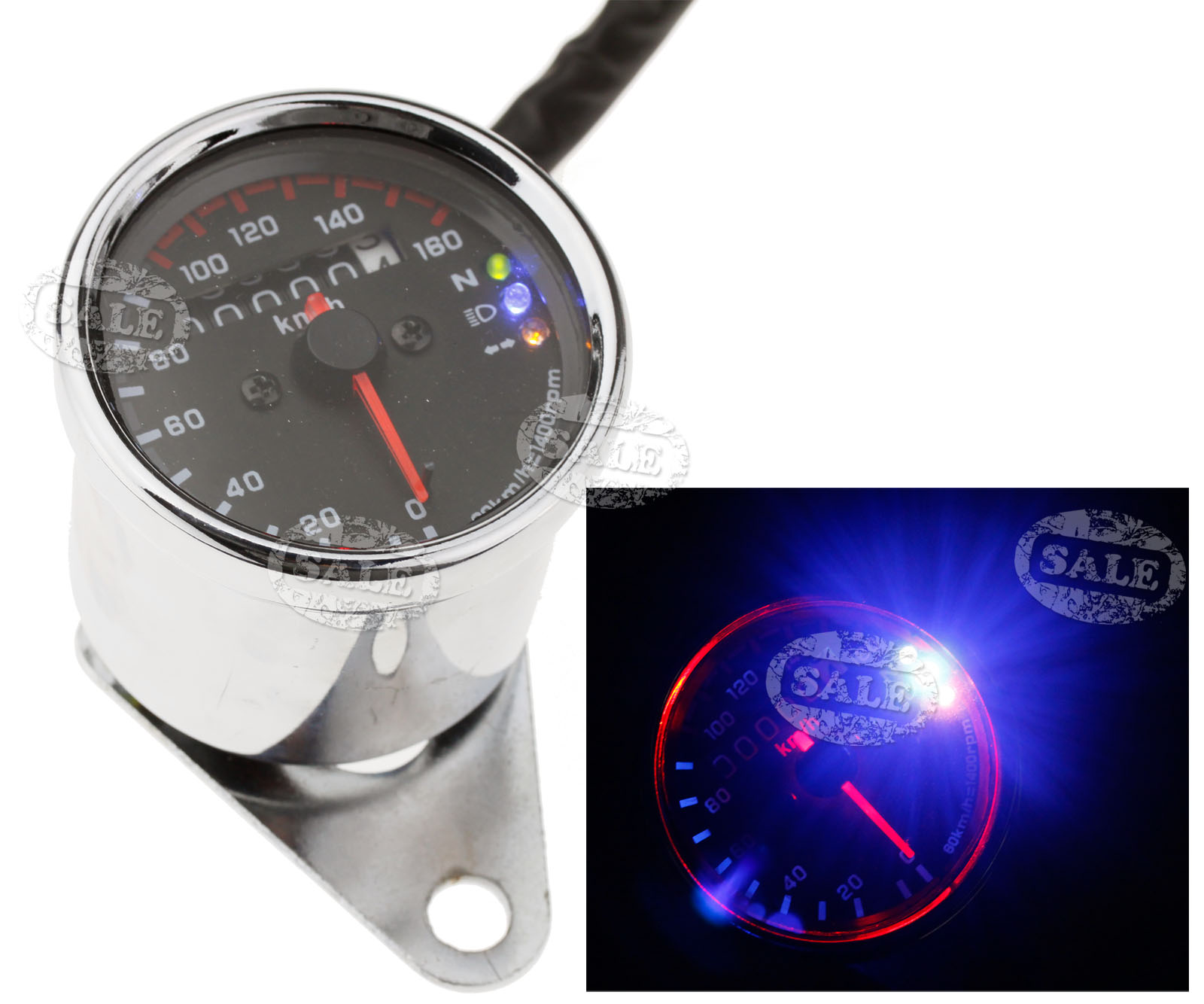 Universal Motorcycle Dual Odometer Speedometer Gauge Wiring Diagram