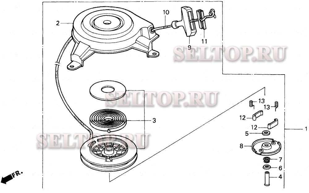 Breaking Down The Honda Recoil Starter Assembly