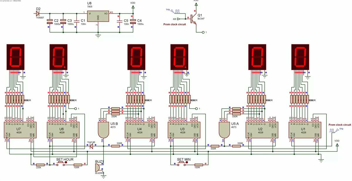 A Simple And Elegant Circuit Diagram For A Digital Clock